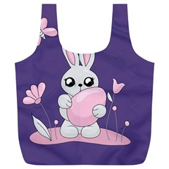 Easter Bunny  Full Print Recycle Bags (l)  by Valentinaart