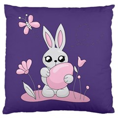 Easter Bunny  Large Flano Cushion Case (two Sides) by Valentinaart