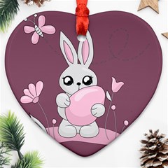 Easter Bunny  Ornament (heart) by Valentinaart