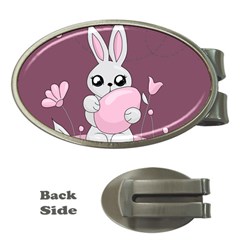 Easter Bunny  Money Clips (oval)  by Valentinaart