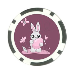 Easter Bunny  Poker Chip Card Guard by Valentinaart