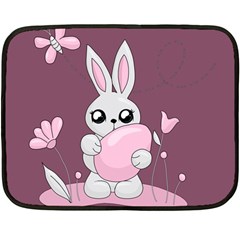 Easter Bunny  Double Sided Fleece Blanket (mini)  by Valentinaart