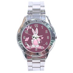 Easter Bunny  Stainless Steel Analogue Watch by Valentinaart