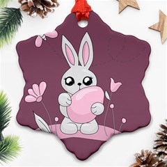 Easter Bunny  Snowflake Ornament (two Sides) by Valentinaart