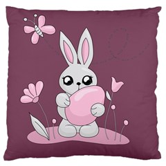 Easter Bunny  Large Cushion Case (one Side) by Valentinaart