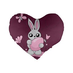 Easter Bunny  Standard 16  Premium Heart Shape Cushions