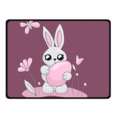 Easter Bunny  Double Sided Fleece Blanket (small)  by Valentinaart