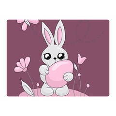 Easter Bunny  Double Sided Flano Blanket (mini)  by Valentinaart