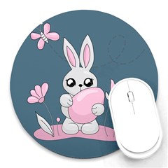 Easter Bunny  Round Mousepads by Valentinaart