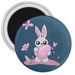 Easter Bunny  3  Magnets by Valentinaart