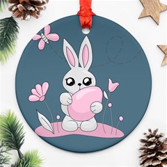 Easter Bunny  Ornament (round) by Valentinaart