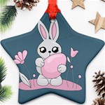 Easter bunny  Star Ornament (Two Sides) Front