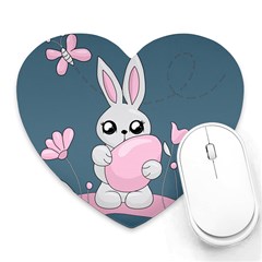 Easter Bunny  Heart Mousepads by Valentinaart