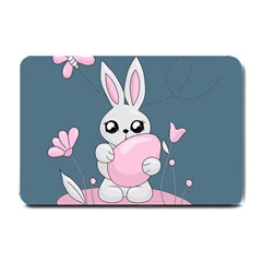 Easter Bunny  Small Doormat  by Valentinaart