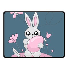 Easter Bunny  Fleece Blanket (small) by Valentinaart