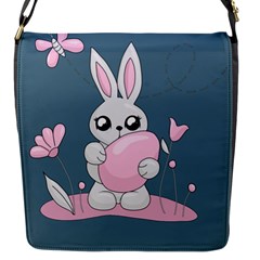 Easter Bunny  Flap Messenger Bag (s) by Valentinaart