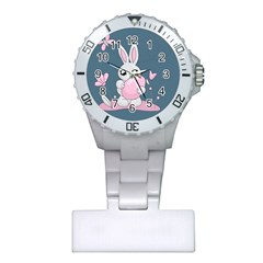 Easter Bunny  Plastic Nurses Watch by Valentinaart