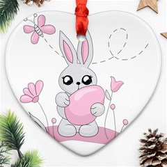 Easter Bunny  Ornament (heart) by Valentinaart