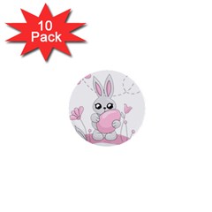 Easter bunny  1  Mini Buttons (10 pack) 