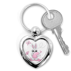 Easter bunny  Key Chains (Heart) 