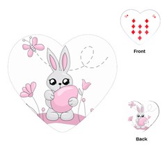 Easter bunny  Playing Cards (Heart) 