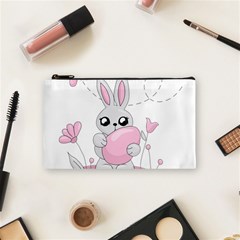 Easter Bunny  Cosmetic Bag (small)  by Valentinaart