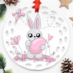 Easter bunny  Ornament (Round Filigree)