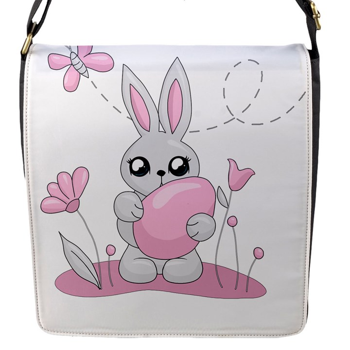 Easter bunny  Flap Messenger Bag (S)