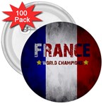 Football World Cup 3  Buttons (100 pack)  Front