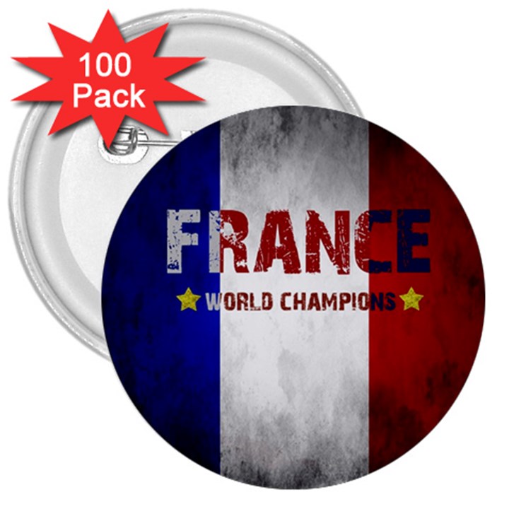 Football World Cup 3  Buttons (100 pack) 