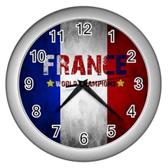 Football World Cup Wall Clocks (silver)  by Valentinaart