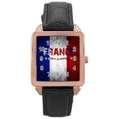 Football World Cup Rose Gold Leather Watch  by Valentinaart