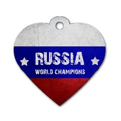 Football World Cup Dog Tag Heart (two Sides) by Valentinaart