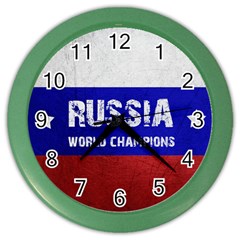 Football World Cup Color Wall Clocks by Valentinaart