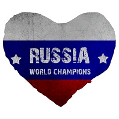 Football World Cup Large 19  Premium Heart Shape Cushions by Valentinaart