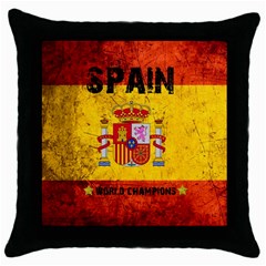 Football World Cup Throw Pillow Case (black) by Valentinaart