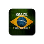 Football World Cup Rubber Coaster (Square)  Front