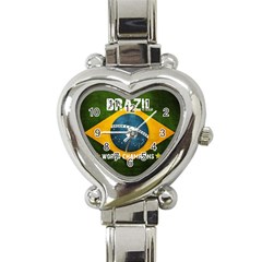 Football World Cup Heart Italian Charm Watch