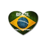 Football World Cup Rubber Coaster (Heart)  Front