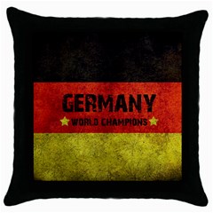 Football World Cup Throw Pillow Case (black) by Valentinaart