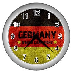 Football World Cup Wall Clocks (silver)  by Valentinaart