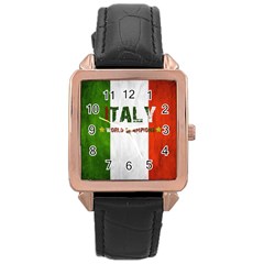 Football World Cup Rose Gold Leather Watch  by Valentinaart