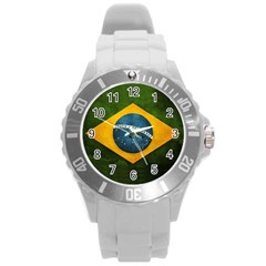 Football World Cup Round Plastic Sport Watch (l) by Valentinaart