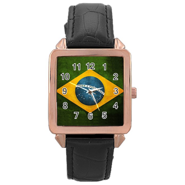 Football World Cup Rose Gold Leather Watch 