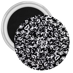 Black And White Abstract Texture 3  Magnets by dflcprints