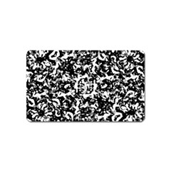 Black And White Abstract Texture Magnet (name Card) by dflcprints