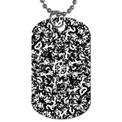 Black And White Abstract Texture Dog Tag (one Side) by dflcprints