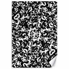 Black And White Abstract Texture Canvas 12  X 18   by dflcprints