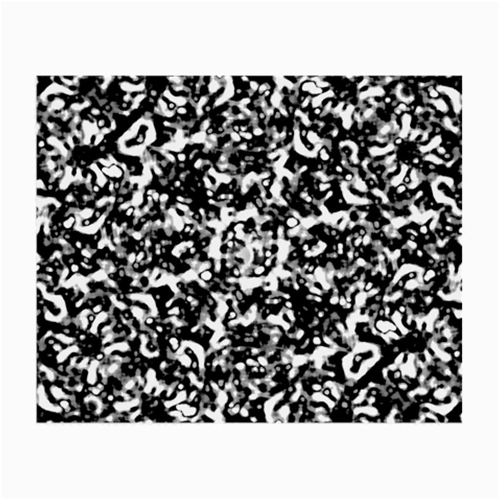 Black And White Abstract Texture Small Glasses Cloth (2-Side)