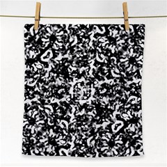 Black And White Abstract Texture Face Towel by dflcprints